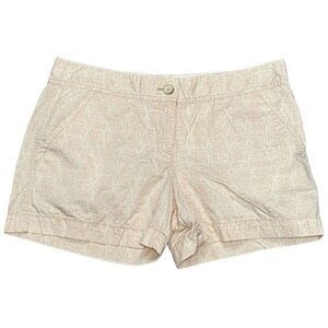 Ann Taylor Loft Peach and White Print Shorts Size 8